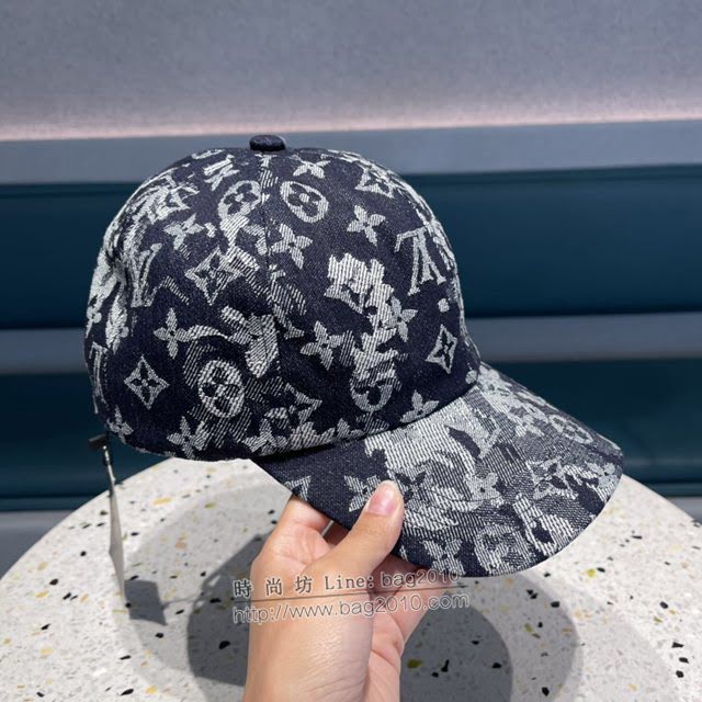 LV男女同款帽子 路易威登做舊印花棒球帽鴨舌帽  mm1539